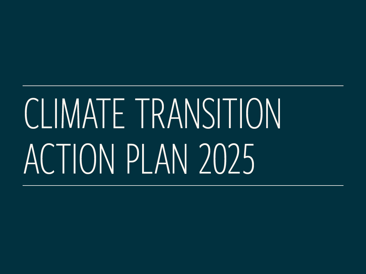 Climate Transition Action Plan - cover